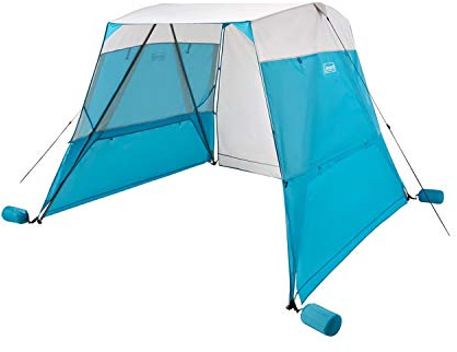Coleman Go Shade Backpack Sun Shade | 7 x 7 Beach Shade | Portable Sun Shelter