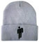 JFAN Strickmütze Damen Unisex Warm Winter Einfarbig Fleece Gefüttert Hip-Hop Ski Skull Cap Geschenke für Freunde Kappe Grau One Size