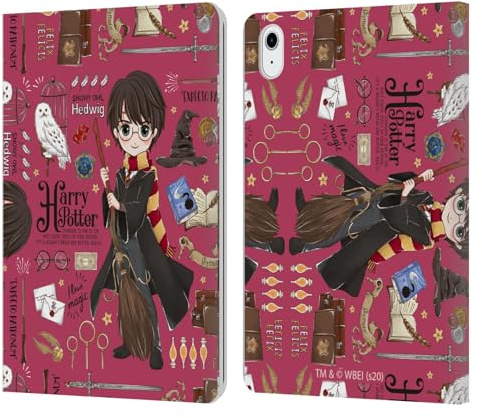 Head Case Designs Offizielle Harry Potter Harry Muster Deathly Hallows XXXVII Leder-Wallet-Hülle Kompatibel mit Apple iPad Air 11 2020/2022/2024/2025