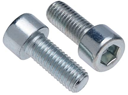 Viti a Testa Cilindrica M4 Classe Strenght Sleel 8.8 (Quantità da 25) Zincato Esagonale Brugola Filettati Fasteners Cilindrico Heavy Duty Certificato Standard DIN912 (4mm x 20mm)