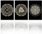 Tucocoo Wanddekoration, 3-teilig, Schild Gottes, Odin Helm der Ehrfurcht, magischer Runenkompass, Vegvisir, für Wohnzimmer, fertig zum Aufhängen, 106,7 x 50,8 cm
