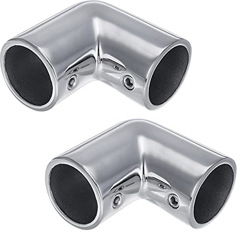 2-Way Pipe Fitting Elbow,WETOUN 2PCS 1 Inch Boat Hand Rail Fitting 90 Degree Corner Elbow Pipe Connector Cast 316 Stainless Steel Pipe Components Marine Hardware Heavy Duty Connector Spare Part