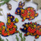 Christbaumanhänger Waldtiere 3St. - Eichhörnchen, Hase und Igel Weihnachtsfiguren zum Aufhängen, Exklusiver Christbaumschmuck handbemalt beidseitig Ukrainische Petrykiwka-Malerei