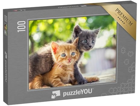 puzzleYOU: Puzzle 100 Teile „Zwei Bezaubernde Kätzchen Spielen“ – aus der Puzzle-Kollektion Katzen-Puzzles