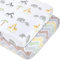 Standard-Mikrofaser-Spannbettlaken für Kinderbett, für Babys, Mädchen, Baby Jungen und neutral, 2er-Pack Bettlaken für Kinderbett, 28 x 52 cm, Dschungel und Zickzackmuster