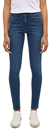 MUSTANG Damen Jeans Shelby Skinny Fit - Blau - Blue Denim W24-W34 Stretch, Größe:26W / 32L, Farbvariante:Blue Denim 5000-782