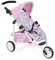 Bayer Chic 2000 - Puppenbuggy Lola, Jogging-Buggy, Puppenjogger, Puppenwagen, Flowers, 612-53, Flowers, Rosa, 70 x 33 x 62 cm