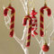 Herzwild 12pcs Weihnachtsbaumschmuck Zuckerstangen zum Hängen Weihnachtsdeko Anhänger Zuckerstange Ornamente Xmas Tree Hanging (Gold-red)