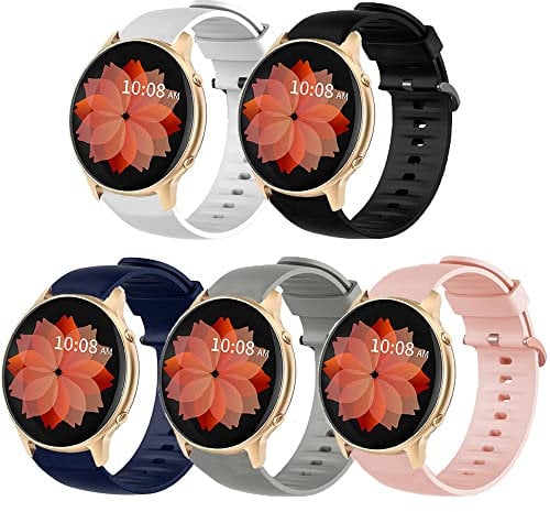 Blueshaweu Armband Kompatibel Für TUYOMA 1,28 Zoll Smartwatch Damen, Sport Silikon Classic Ersatz Uhrenarmband Für TUYOMA LW36 Smartwatch (5 Pack)