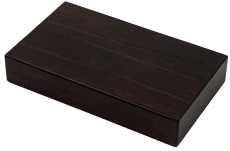 Gerade Holzsockel, Massivholz, dunkles Nussbaum-Finish, matt, verschiedene Größen (17 x 10 x 3)