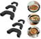 YQBFTC Lot de 3 paires de poignées en silicone pour casseroles, maniques de cuisine, protection contre la chaleur, en silicone, pour poêles, woks