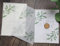 Puremigo 50 Stück Eukalyptus Grün bedruckte vorgefaltete Pergamentumhüllen für 12,7 x 17,8 cm Einladungen – 105 g/m² Pergamentpapier 5 x 7 Jacken – Pergamentpapier Hochzeitseinladungen Wraps –