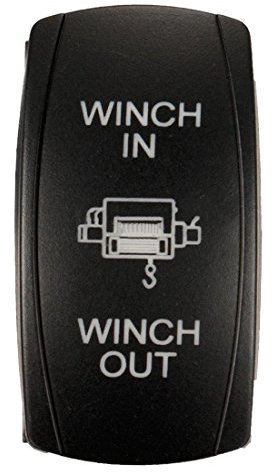 Lodokdre 7-poliger Kippschalter, Momentan, Seilwinde, 12 V, On-Off-on, LED, Rot