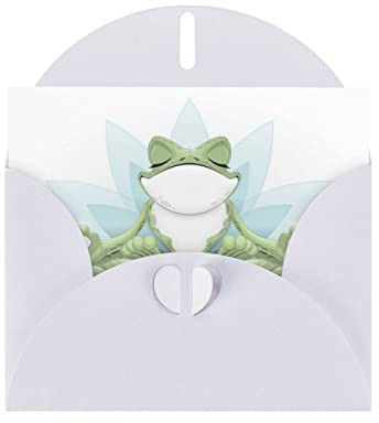ZIMBRO Lustige Yoga-Frosch-Weihnachtskarten eignen sich für Winterweihnachten, Urlaubsgeschenke und Weihnachtsgeschenkkarten.