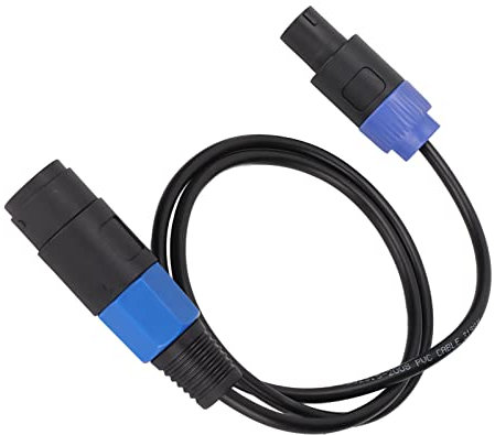 Female to Male Speaker Cable, 4 Core Plug Ohm Head Speakon Sound System Audio Cable Fit for Speaker