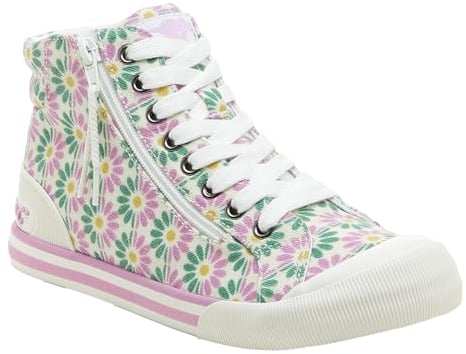 Rocket Dog Jazzin Hi Preston Womens Multi Canvas - Size 7 UK - Multicolour