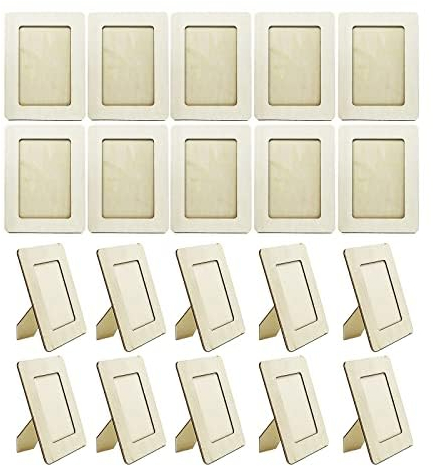 20Pcs Unfinished Wooden Picture Frames for Arts Crafts, Children's Picture Frame Creativity Photo Frame for Children's Birthday Gifts (16.6cm*12.2cm)