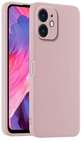 HULLIN Custodia per Telefono in Silicone Colorato, Adatta per iPhone 11 (6.1) - Polvere di sabbia
