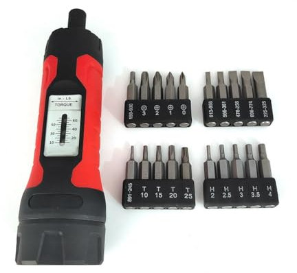 Rheross Cacciavite dinamometrico manuale regolabile Set cacciavite dinamometrico con 20 punte per cacciavite Kit Set
