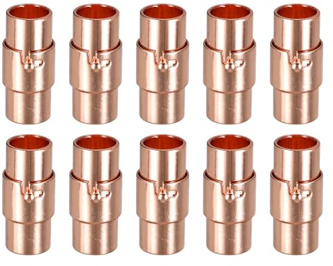 QUARKZMAN Leder Kordel Endkappen Armband Verschluss, 10 Stück 6mm Loch Magnetische Verschlüsse für Lederband, Kordel Endkappenn Verschluss für Armbänder Schmuckherstellung Basteln, Roségold