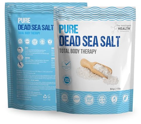 The Intelligent Health Luxury Dead Sea Salts for Baths. Our Dead Sea Salts are Premium Bath Salts for Muscle Recovery and a Great Natural Way to Relax Muscles. (5kg)