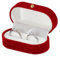 Manqyi Ovale Ehering Box, Samt Ringschachtel, Ring Schmuckschatullen, Hochwertige Ring Schachtel, Ringetui aus Samt, Hohl Schmuck-Etui für Trauringe für Hochzeit Verlobungsring Valentinstag