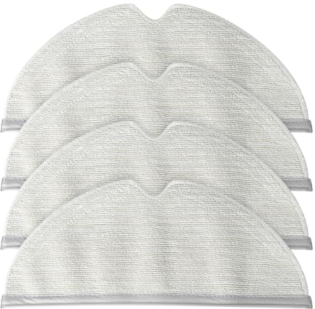 Fixbetter Lot de 4 Chiffons de rechange pour Dreame F9 / D9 / D9 Max / L10 Pro, pour Xiaomi Mijia 1C aspirateur robot, accessoires de rechange lavables et réutilisables