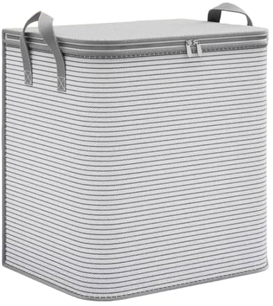 Generisch Aufbewahrungstasche, Aufbewahrungsbox mit Deckel Kleiderschrank Organizer Faltbare Kleideraufbewahrung Umzugskartons mit Verstärkt Griff für Bettdecken Kleidung Decke Grün (50X50CM)