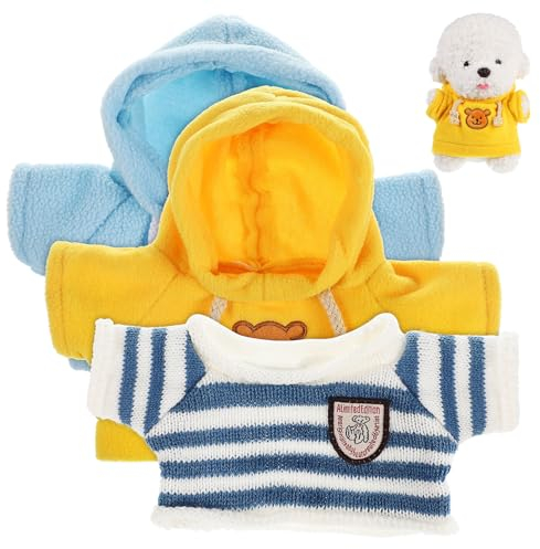 HEMOTON 3 Stück Bär Pullover Spielzeugbären Outfit Kleine Pullover Für Spielzeug Puppenkostüm Plüschtier Kleidung Pullover Für Puppen Plüschtier Outfits Puppenpullover Puppen