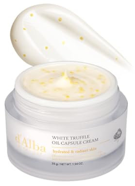 d'alba Piedmont Italienische Weiße Trüffelöl-Kapselcreme, Glass Skin mit Vita-Cera-Ölkapseln, Tiefenhydratisierende Gesichtsfeuchtigkeitscreme, Koreanische Hautpflege (55g)