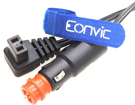 Eonvic 12V/24V Auto Kühlschrank Netzteil Kabel Zigarettenanzünder Stecker Auto Verlängerungskabel für Kühlbox Dometic, Alpicool, Waeco CF, ARB, Setpower, ICECO, Mobicool FR40 (3,5 m)