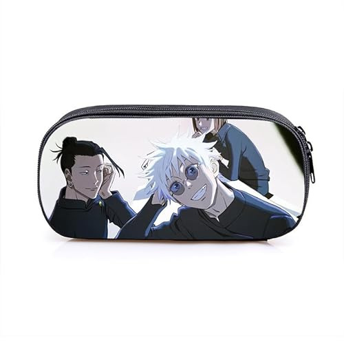 Puruuige Gojo Satoru Anime Federmäppchen Geto Suguru Federmäppchen Große Kapazität Tragbare Stifteetui Aufbewahrungstasche für Teenager Schule Bürobedarf Reißverschluss Bleistiftbox, Typ 16,