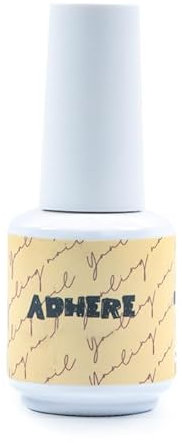 ADHERE Nagellack Grundierung, 15 ml langanhaltender Gel-Unterlack für Nagelanhänger und Press-on-Nägel, Soak-Off-LED-Lampe UV-Gel klare Grundierung für Salon DIY-Nagelkunst-Design-Maniküre