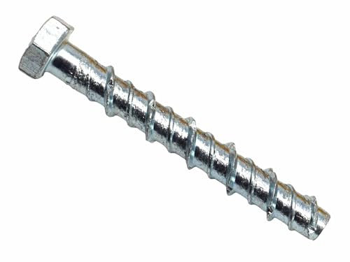 MASONMATE Lot de 100 boulons hexagonaux à béton M6 x 50 mm