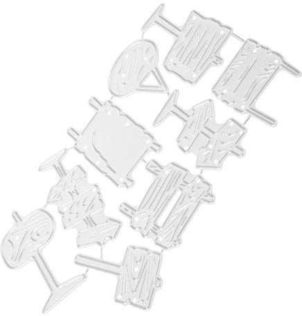 PHENOFICE 1 Set DIY Straßenschild Schild Messerform Kohlenstoffstahl Messer Papier Kunst Prägung Ätzen Schneidmesser Prägung Gestanzt Scrapbooking Stanzteile Stanzteile Für