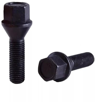 Radschrauben M12x1,5 Radbolzen Kegelbund SW17 SCHWARZ große Auswahl (Kegel M12x1,5x30mm)