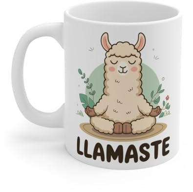 Mug Tasse Animal Llama Llamaste - Idée Cadeau Humour,Paix et Sérénité en Toute Simplicité Mug Size 11oz