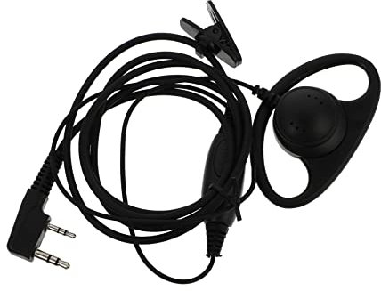 Gadpiparty 1 Stück Kabel Kopfhörer Mikrofon Ohrhörer Kabelgebundene Kopfhörer IEM Kopfhörer Radio Ohrhörer 2 Wege Radios Mikrofone Kopfhörer Schwarzes Pu