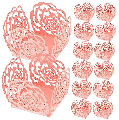 GLSTOY 50pièces De Chocolat Décoratif Rose Découpé Pour Mariages Et Événements Festifs