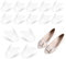 Gjinxi 12pcs Shoe Tree Inserts for Men Women, Shoe Tree for Sneakers & Shoes, Shoe Shaper for Sneaker Leater Golf Mules Shoes &Boot, Travel Shoe Trees for Women Men - White
