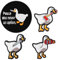 4 Stück Peace was Never an Option Interessant Tier Ente mit Waffen Lustig Hook and Loop Patches Ente MEME MilitäR Entenbissmesser-Aufnäher für Rucksäcke, Jacken, Uniform,Biker