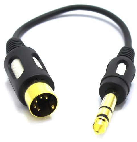 VITALCO Adaptateur audio DIN jack 5 pôles mâle vers 6,3mm TRS stéréo jack