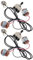 Xiniy 4X Guitar Wiring Harness Prewired Two Pickup 500K Pots 3-Way Toggle Switch Silver