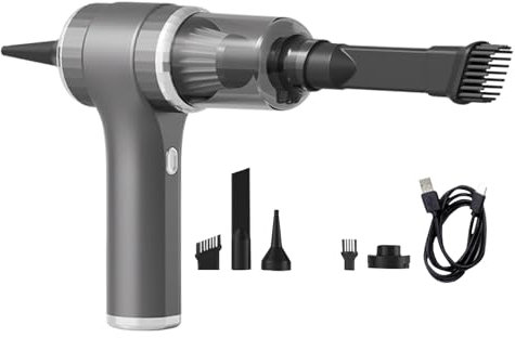 Car Vacuum Cleaner, Vacuum Cleaner Air Duster, Lightweight Wireless Design, Powerful 9000Pa Suction, Duals Use Cleaning Tool, for Furniture Home Car Detailing Interior Hair Removal 18.5x7.5cm Black