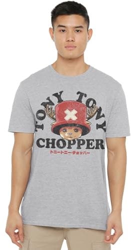 One Piece Season Two Chopper Face Unisex T Shirt, Heather Grey, XL