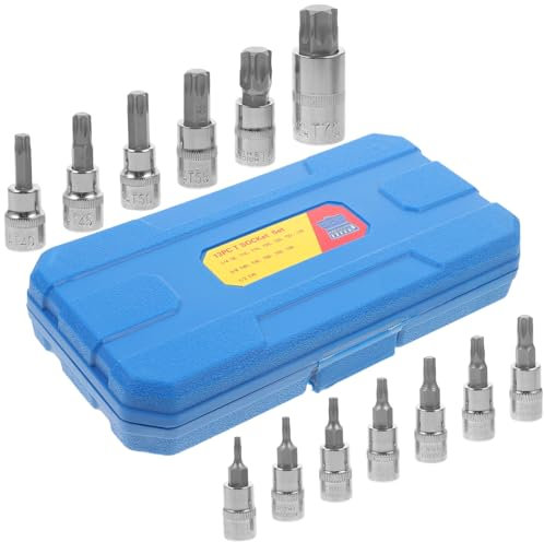 GETAJGHSD 13Pcs Socket Set Durable Impact Wrench Tool Kit with Various Bit Heads Compact Design for Convenient Storage and Outdoor Use for Mechanic Repairs and DIY Tasks