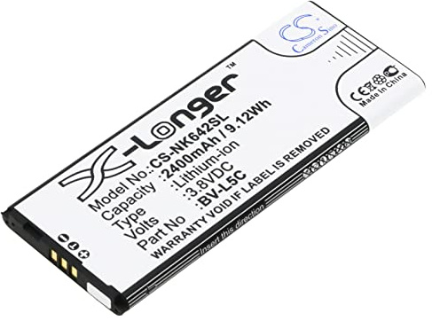 TCTK Akku 2400mAh Kompatibel mit [Microsoft] Lumia 640 Dual SIM, Lumia 640 LTE, für [Nokia] Dual SIM, LTE Ersetzt BV-L5C