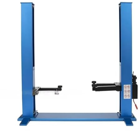 Für 1/14 1/10 1/8 1/6 RC Auto Zwei-Säulen-Hebebühne Garage Szenen Automatische Hebebühne Dual Motor Gantry Serie RC Zubehör(Blue)