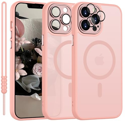 Cover Magnetica per iPhone 11 Pro Compatibile con MagSafe, Custodia per iPhone 11 Pro Case Traslucida Opaca Ultra-Sottile Silicone Anti-Scivolo Resistente ai Graffi, Rosa