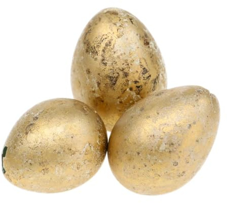 Viana 50 Stück Goldene Wachteleier 3cm Deko Osternatur Accessoires